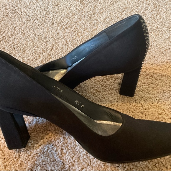 Like new Stuart Weitzman limited addition black & swavorski crystal heels - Picture 5 of 14